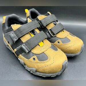 Umi- Kids Brown and‎ Black Velcro Sneakers, Size:10.5, Oleson